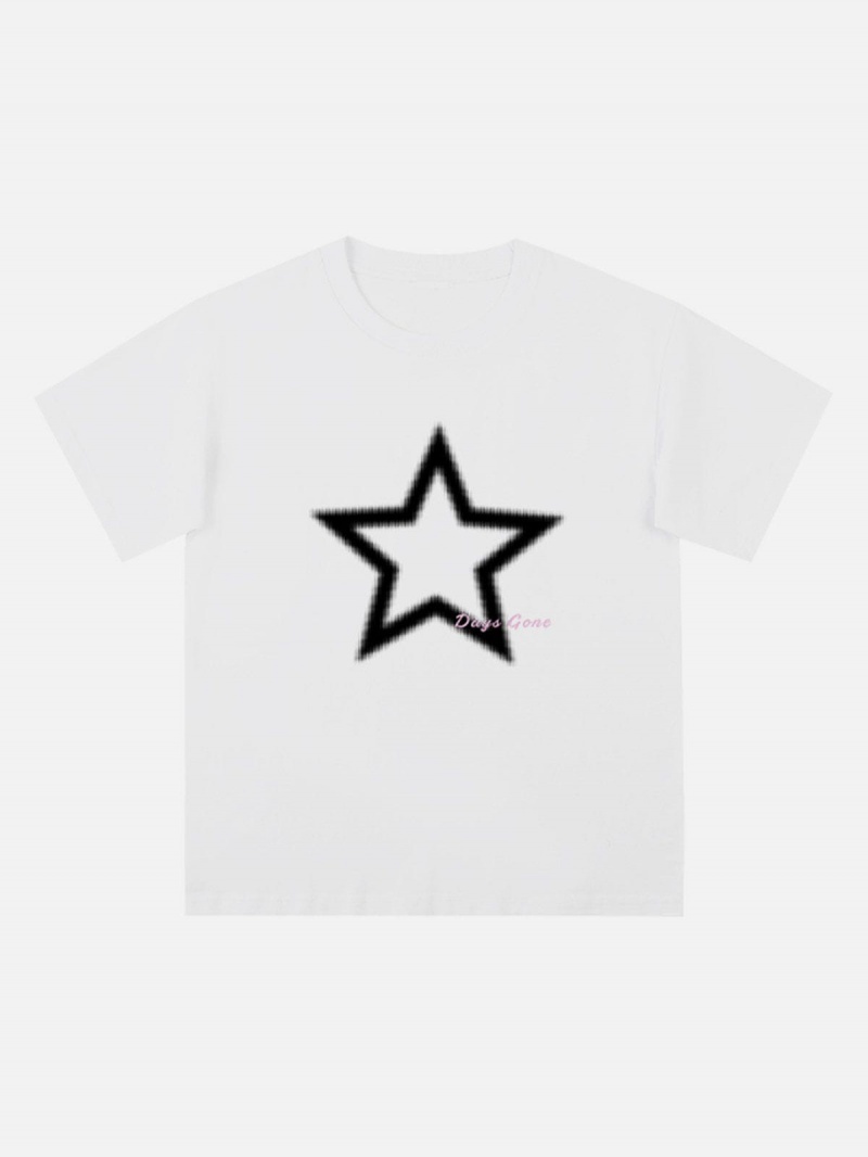 Noir  T Shirts Aelfric Eden Star Print Tee - VHK-9184571